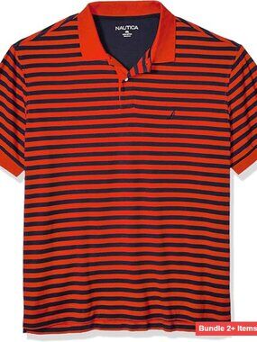 Classic Fit Short Sleeve Cotton Polo Shirt Striped Soft Casual